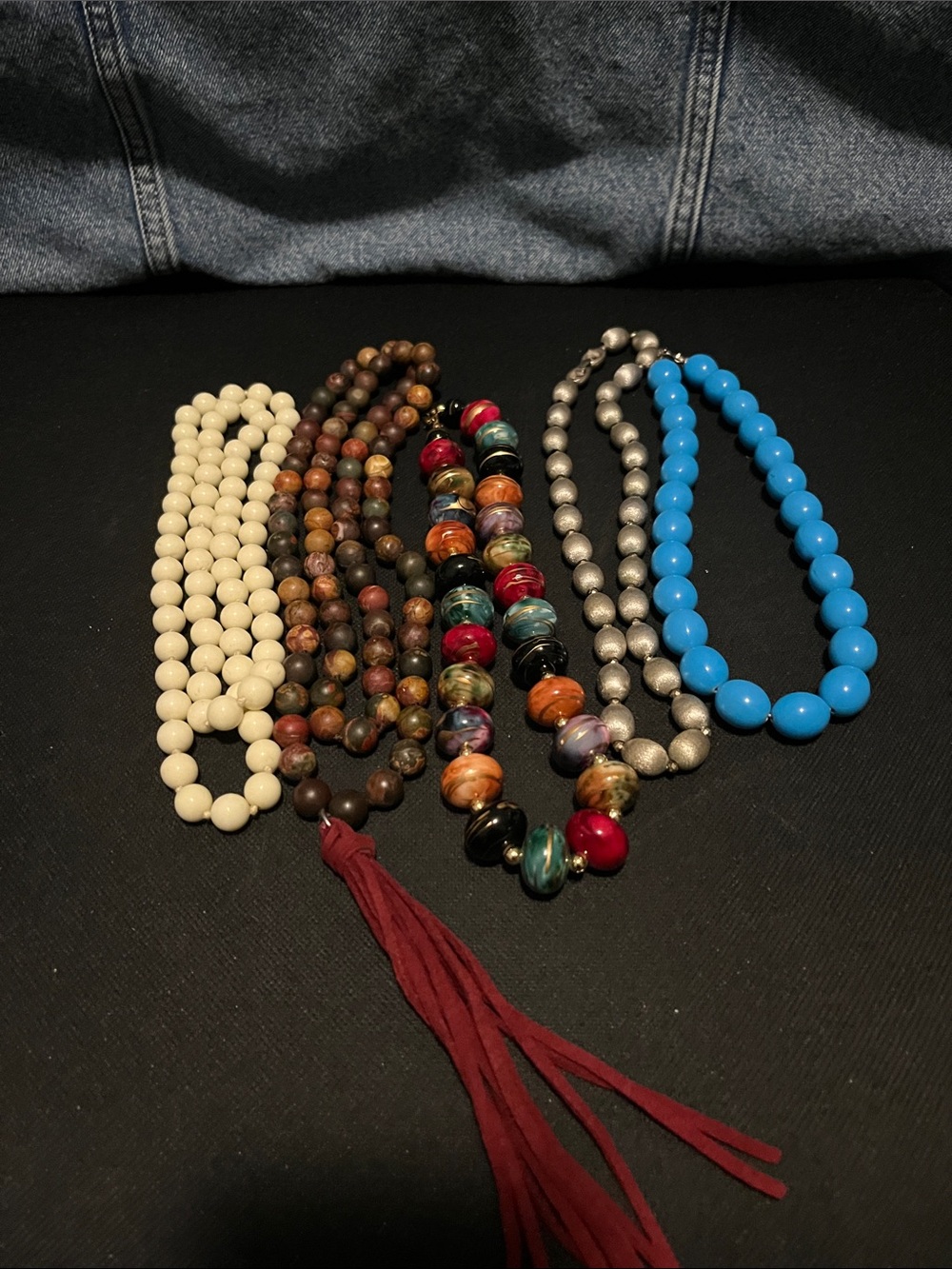 Lot of Vintage Multicolor Beaded Necklaces